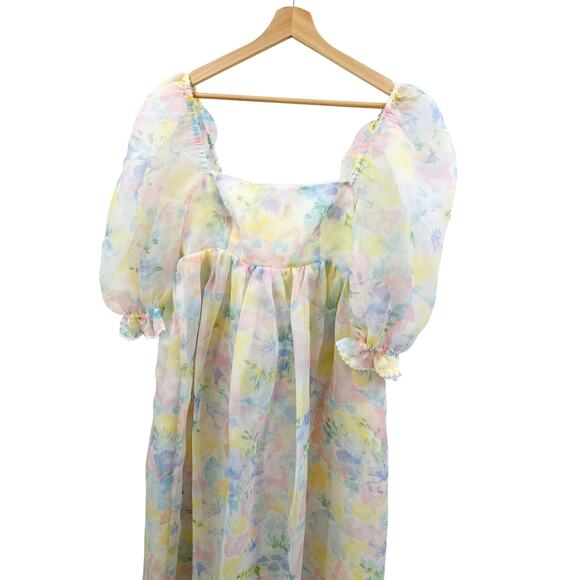 Selkie Sweetcorn Puff Pastel Gown Dress - Picture 4 of 9